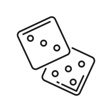 Zar, vektör kumar tasarımı, kumarhane, barbut ve poker gibi izole edilmiş nesneler. Masaüstü veya masa üstü oyunları için beyaz küplerName