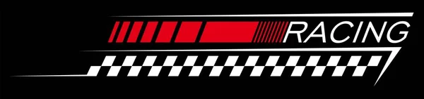 Автомобильная Гонка Клетчатый Флаг Старт Финиш Знак Гоночный Автомобиль Скорость — стоковый вектор