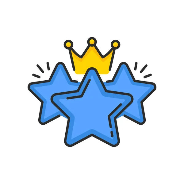 Bonus Stars Crown Icon Vector Exclusive Benefits Reward Gift Vip — Stock Vector