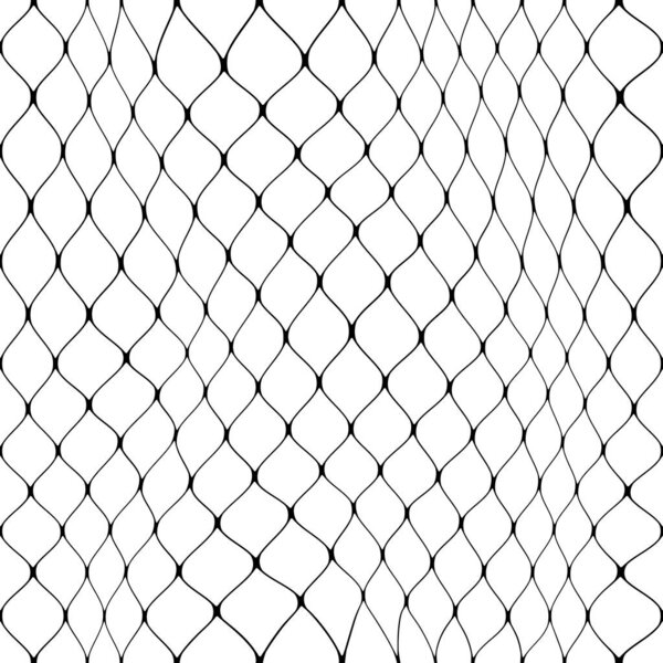 Fish net seamless pattern or fishnet background with mesh grid of fishing rope, vector wavy lines. Fishnet or hunting catch neat and marine mesh lattice pattern background of fisherman fabric lines