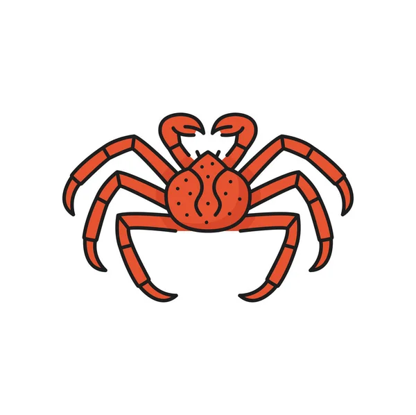 Fishing Industry Crab Seafood Outline Icon Fresh Fish Market Seafood — Stock Vector