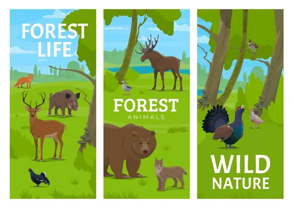 Sporu Orman Hayvanları Hayvan Avlama Sezonu Hobi Kulübü Vektör Arkaplanı — Stok Vektör