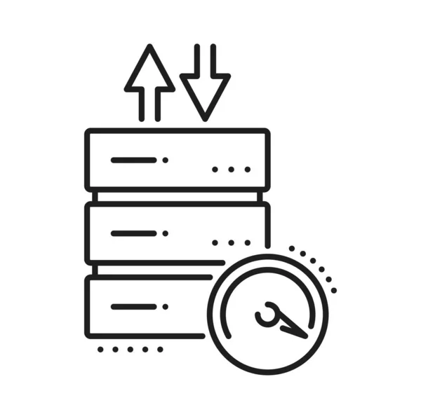 Database Network Server Cloud Storage Service Icon Sql Database Datacenter — Stock Vector