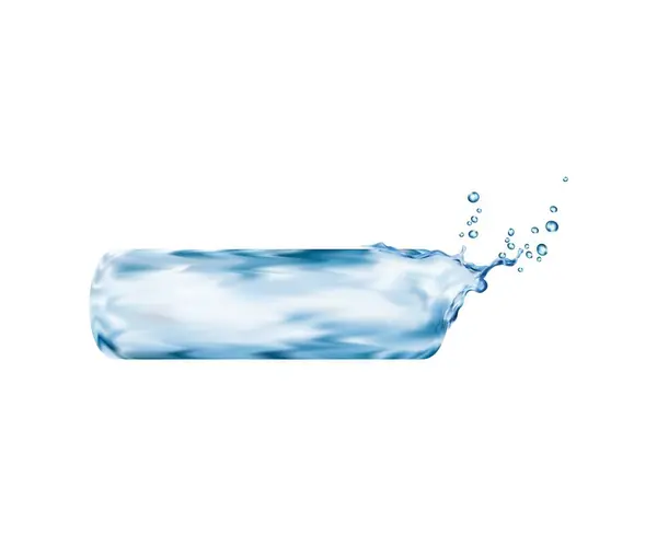 Liquid Water Dash Sign Splash Bubbles Transparent Type Font Aqua — Stock Vector