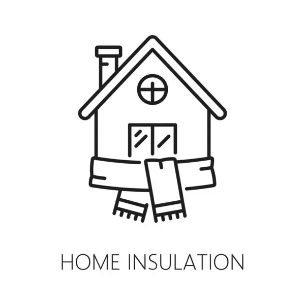 Home Wall Thermal Insulation Icon House Construction Thermal Isolation Technology — Stock Vector