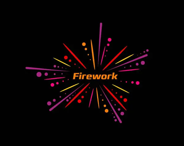 Carnival Firecracker Firework Icon Birthday Event Confetti Fiesta Party Vector — Stock Vector