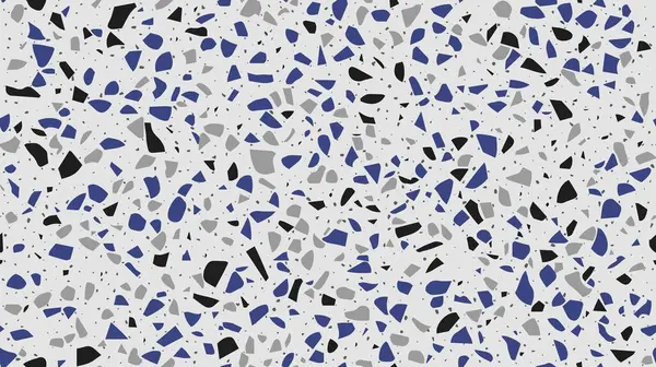 Grey Dark Blue Black Terrazo Mosaic Tile Pattern Terazo Ceramic — Stock Vector