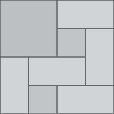 Asfalt granit fayanslar, zıt bloklarla parke kaldırım deseni. Vector sokağı ya da kaldırım kaldırımı kaldırım taşı, bahçe ya da park yolu