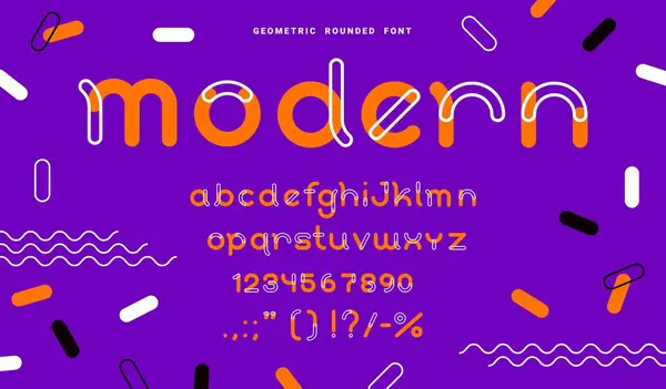 Kreative Schrift Für Buchstaben Moderner Linientyp Oder Minimale Futuristische Schrift — Stockvektor