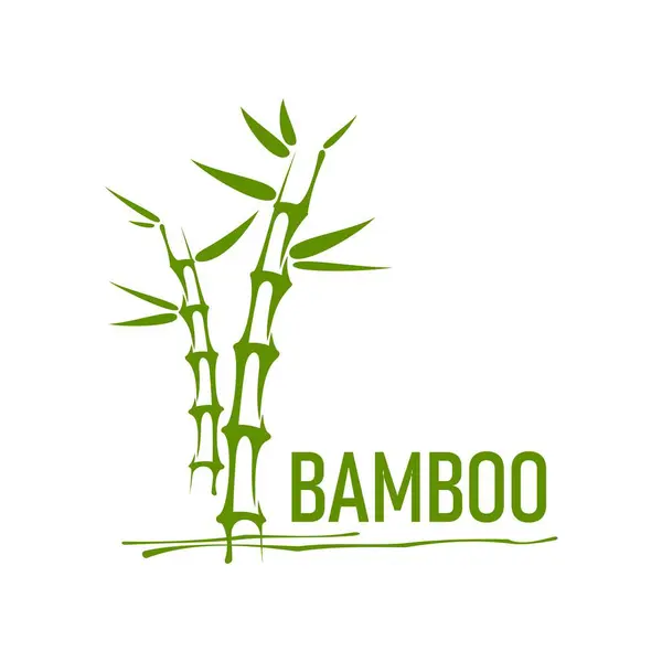 Aziatisch Bamboe Logo Icoon Spa Massage Schoonheid Gezondheid Symbool Vectorembleem Vectorbeelden