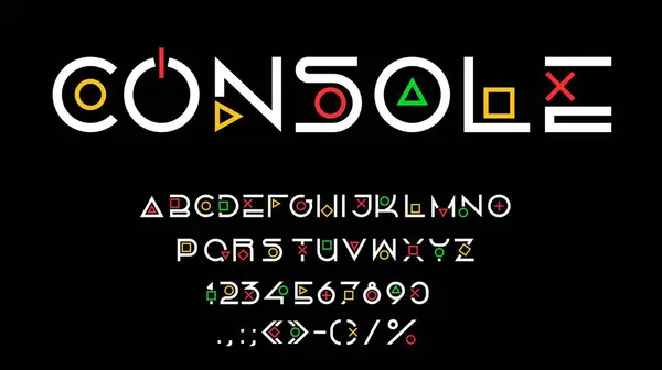 Gamer Lettertype Arcade Spel Type Creatieve Typografie Type Engels Alfabet Rechtenvrije Stockvectors