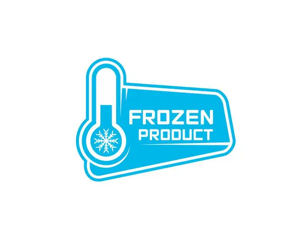 Frozen Food Icon Ice Crystal Label Product Keep Cold Vector — Stock Vector