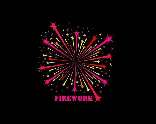 Carnival Firework Icon Birthday Event Firecracker Confetti Fiesta Holiday Party Stock Illustration