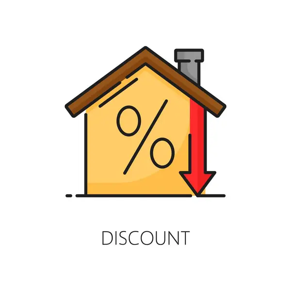 Real Estate Insurance Apartment Mortgage House Rent Outline Color Icon Stock Vector