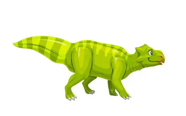 Cartoon Dinosaur Dino Character Bagaceratops Kids Jurassic Toys Vector Extinct Стоковая Иллюстрация