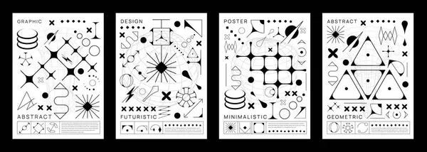 Brutale Y2K Plakater Med Geometriske Linjeformer Futuristisk Baggrund Eller Minimalistisk vektorgrafik