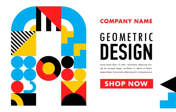 Abstrakt Geometrisk Moderne Business Plakat Kreativ Landingsside Med Grafisk Mønster Royaltyfrie stock-illustrationer