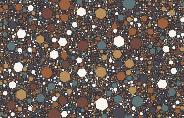 Hexagon terrazzo mermer mermer taş fayans, terazzo bal peteği mozaik zemin, terazo desenli arka plan. Vector italyan terrazzo zemin ya da duvarsız kiremit desenli altıgen renkli kaya parçaları