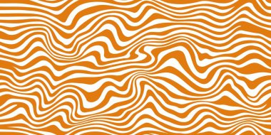 Dalgalı karamel dikişsiz desen, girdaplı fıstık arkaplan. Bej ve beyaz çizgili soyut bir süs. Optik illüzyonlu dinamik karamel arkaplan. Tatlı şeker psikedelik dokusu