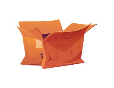 Kırık, hasarlı ve buruşmuş kargo kutusu paketi, ezilmiş ve yırtılmış teslimat paketi, kaba kullanım, kötü idare, nakliye sorunları, ambalaj hasarı, mal taşıma sorunları