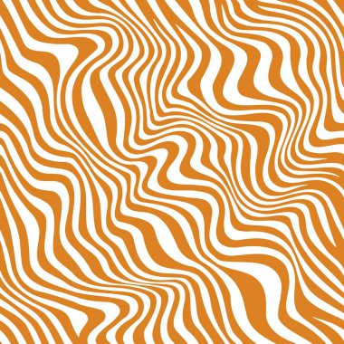 Dalgalı, karamelli, dikişsiz desen ya da zebra dalgalı çizgilerin fıstık arkaplanı, soyut vektör. Karamel ya da fıstık ezmesi ve şurup tatlı tatlı için geometrik dalgalı çizgilerle arka planda akar