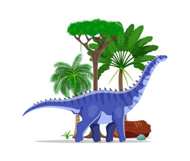 Hypselosaurus, Kretase döneminden kalma tarih öncesi dinozor çizgi film karakteri. Bereketli tropikal arazide, palmiye ağaçları, kütükleri ve kayaları olan izole edilmiş eski otobur sürüngen hayvan.