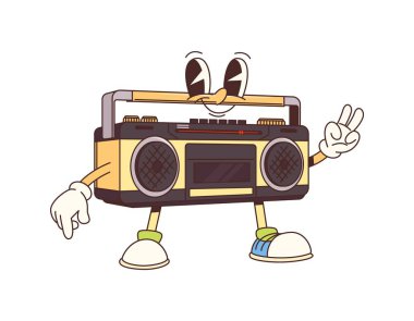 Komik yüzlü, vektör kişilikli, modası geçmiş bir çizgi film müziği karakteri. Havalı bir kaset çalar, komik gülüşü ve hippi barış işareti ile disko müziği, seyahat ve boş zaman karakteri.