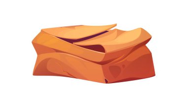 Hasarlı ve buruşmuş dağıtım karton kutusu veya paket, vektör simgesi. Parçalanmış ve parçalanmış bir kargo kutusu. Teslimat, ulaşım ve depolama hasarı yüzünden buruşmuş ve yok olmuş.