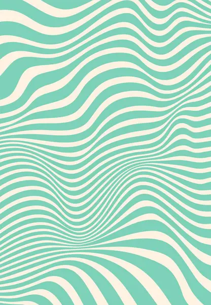 Dalgalı turkuaz çizgi motifi ya da baskısı. Dalgalı çizgi hippi vektör dokusu, uçuk moda desen. Psikedelik funky vintage baskı veya bozuk spiral y2k retro duvar kağıdı arka planı