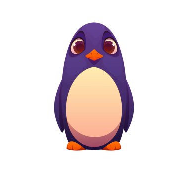 Sevimli bir penguen karakteri olarak hayvan alfabesi. Çocuk eğitimi için çizgi film vektör abc sembolü, komik hayvanat bahçesi maskotu yazı tipi, İngilizce yazı tipi, kutup sevimli bir kuş türü.