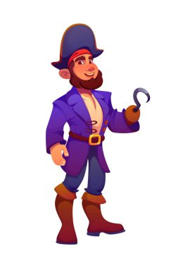 Kanca elli ve sırıtan bir korsan çizgi film karakteri. Kendine güvenen, gülümseyen, komik ifadeli bir deniz hırsızı mor ceket, kırmızı kuşak, kafatası ve çizmeleri olan uzun bir kaptan şapkası giyer.