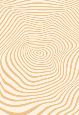 Dalgalı sarı çizgi modelimsi desen ya da iz. Dalgalı çizgi funky vektör dokusu, çarpık spiral groovy retro arkaplan. Psikedelik y2k baskısı ya da eski moda hippi duvar kağıdı deseni