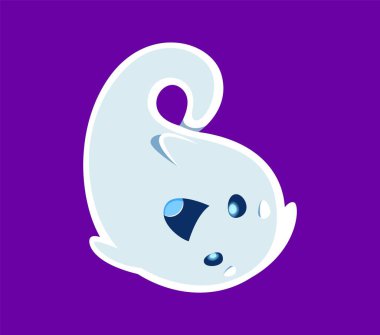 Cadılar Bayramı yazı tipi B harfi hayalet çizgi film karakteri. Korkunç yaratık yazı tipi yazı tipi, Cadılar Bayramı canavar maskotu ya da ürkütücü hayalet komik kişi İngiliz ABC vektör mektubu. Latin alfabesi sembolü