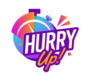 Son şans teklifi ya da satış promosyonu ve indirimli tanıtım ikonu, vektör kronometre saati. Sınırlı zaman anlaşması ya da son satış için acele et ve son dakika reklam afişi dükkan reklamı