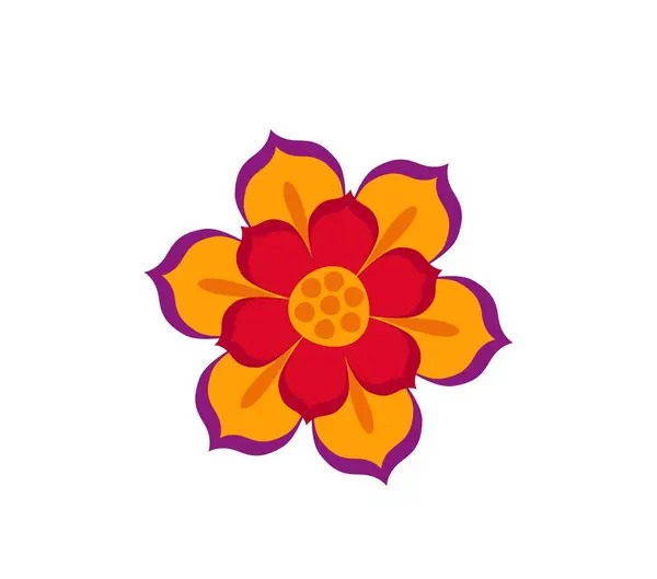 Day of the Dead font flower punctuation period. Mexico Dia de Los Muertos celebration type isolated vector special symbol, Day of the Dead carnival typeface sign. Ritual font punctuation element — Illustration Day Dead Font Flower Punctuation Period Mexico Dia Los Muertos — Stock Vector