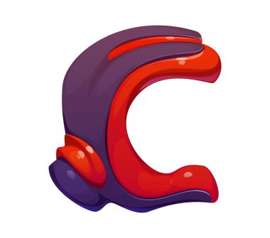 Araba yarışı sporu yazı tipi sürücü C harfi. Otomatik hız motorsporu yazı seti işareti, bisiklet yolu yarışı yarışması izole edilmiş latin yazı tipi. Araba yarışı rallisi çocukları ABC yazı tipi sembolü