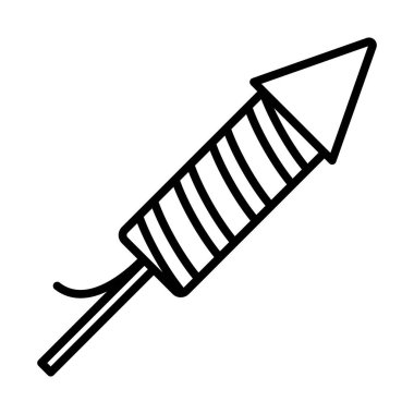 Parti Petard Simgesi. Düzenlenebilir genişlikte kalın tasarım. Vektör İllüstrasyonu.