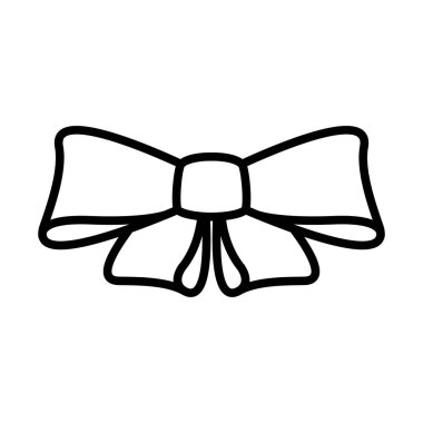 Parti Bow Simgesi. Düzenlenebilir genişlikte kalın tasarım. Vektör İllüstrasyonu.