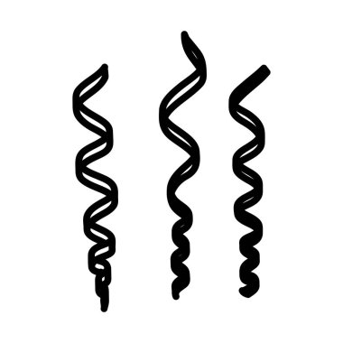 Parti Yılanı Simgesi. Düzenlenebilir genişlikte kalın tasarım. Vektör İllüstrasyonu.