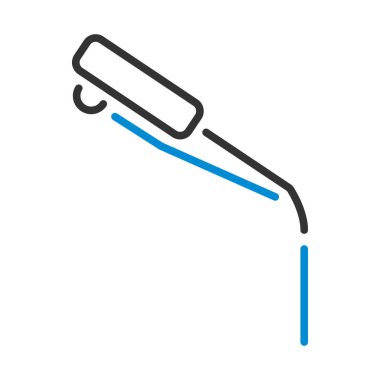 Balıkçı Kış Takımının Simgesi. Renk Doldurma Tasarımı ile Düzenlenebilir Kalın Tasarım. Vektör İllüstrasyonu.