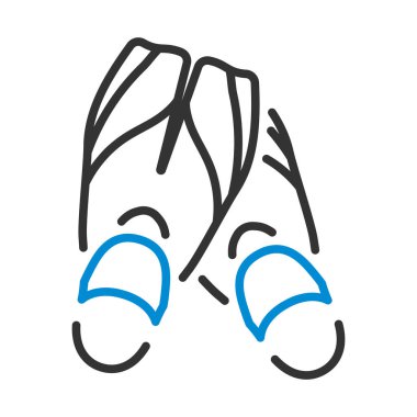 Yüzen yüzücülerin simgesi. Renk Doldurma Tasarımı ile Düzenlenebilir Kalın Tasarım. Vektör İllüstrasyonu.