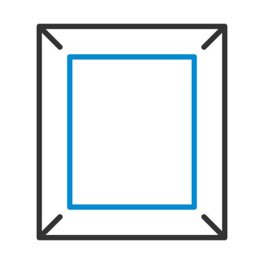 Resim Kare Simgesi. Renk Doldurma Tasarımı ile Düzenlenebilir Kalın Tasarım. Vektör İllüstrasyonu.