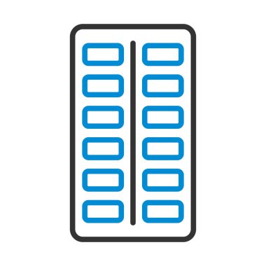 Suluboya Resim Kutusu Simgesi. Renk Doldurma Tasarımı ile Düzenlenebilir Kalın Tasarım. Vektör İllüstrasyonu.