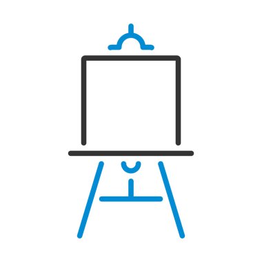 Easel Simgesi. Renk Doldurma Tasarımı ile Düzenlenebilir Kalın Tasarım. Vektör İllüstrasyonu.