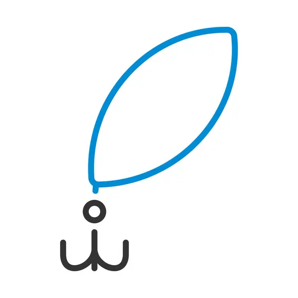 Fishing Spoon Icon Editable Bold Outline Color Fill Design Vector — Stock Vector
