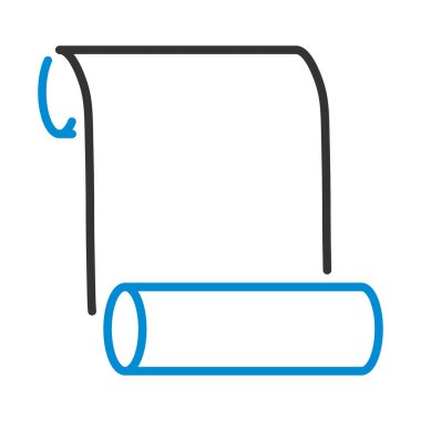 Tuval Kaydırma Simgesi. Renk Doldurma Tasarımı ile Düzenlenebilir Kalın Tasarım. Vektör İllüstrasyonu.