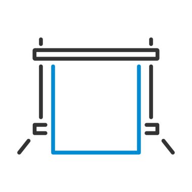 Stüdyo Fotoğraf Arkaplanı Simgesi. Renk Doldurma Tasarımı ile Düzenlenebilir Kalın Tasarım. Vektör İllüstrasyonu.