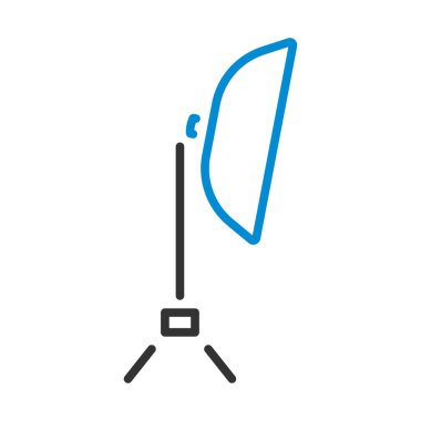 Softbox Light Simgesi. Renk Doldurma Tasarımı ile Düzenlenebilir Kalın Tasarım. Vektör İllüstrasyonu.