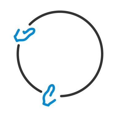 El ele tutuşmanın ikonu Fotoğraf Yansıtıcısı. Renk Doldurma Tasarımı ile Düzenlenebilir Kalın Tasarım. Vektör İllüstrasyonu.