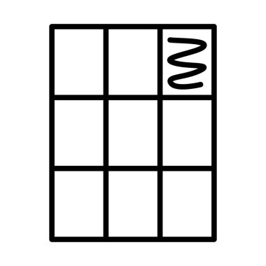 Duvar Döşemeleri Simgesi. Düzenlenebilir genişlikte kalın tasarım. Vektör İllüstrasyonu.